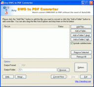 DWG to PDF Converter Std screenshot